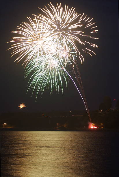 istock Fourth of July Fireworks Over Water 92796799