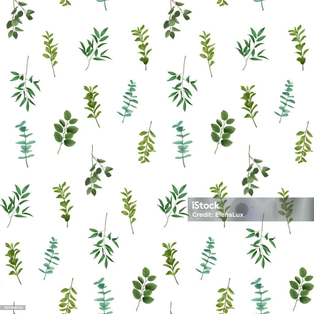 Greenery Design Patterns Greenery Seamless Pattern Stock Illustration - Download Image Now ...