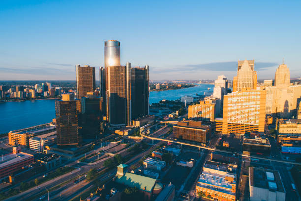 istock Detroit Aerial Panorama 927982356