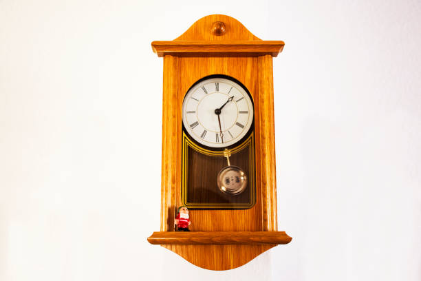 Wooden Classic clock germany style on wall in house on September 9, 2017 in Heidelberg, Germany