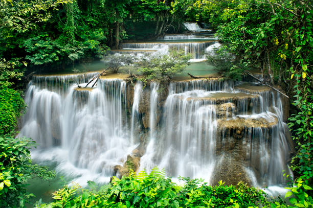 istock waterfall in national park , Kanchanaburi,Thailand. 927990762