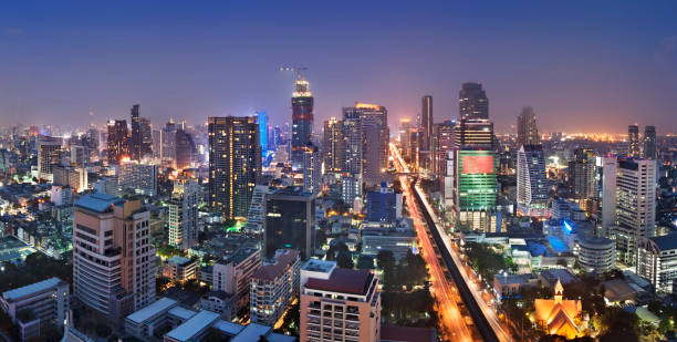 istock Bangkok city night view 928002168