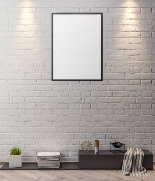 istock Mockup Poster in the interior, 3D render of a modern design 928005794
