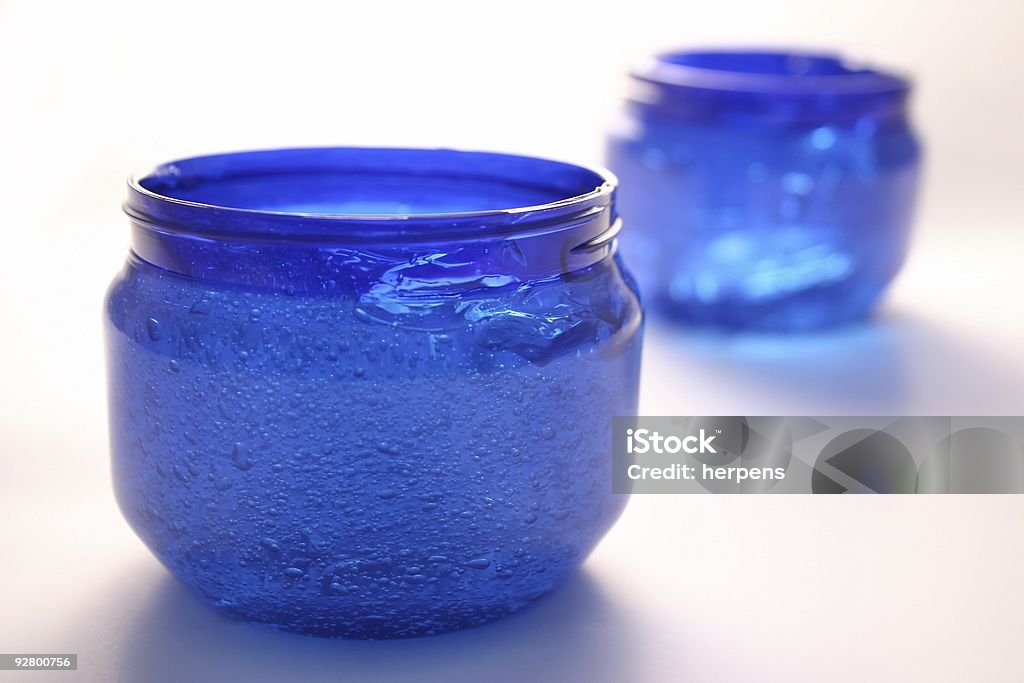 Blau Flüssigkeit Container - Lizenzfrei Einmachglas Stock-Foto
