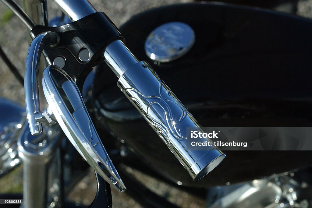 Мотоцикл Chrome Рычаг управления двигателем - Стоковые фото Без людей роялти-фри