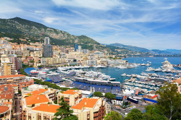 istock Amazing view on Monte Carlo harbor in Monaco 928009000