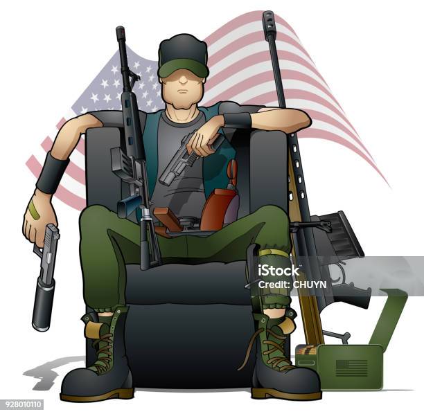 Gun Control Stock Illustration - Download Image Now - AR-15, AK-47, American Culture