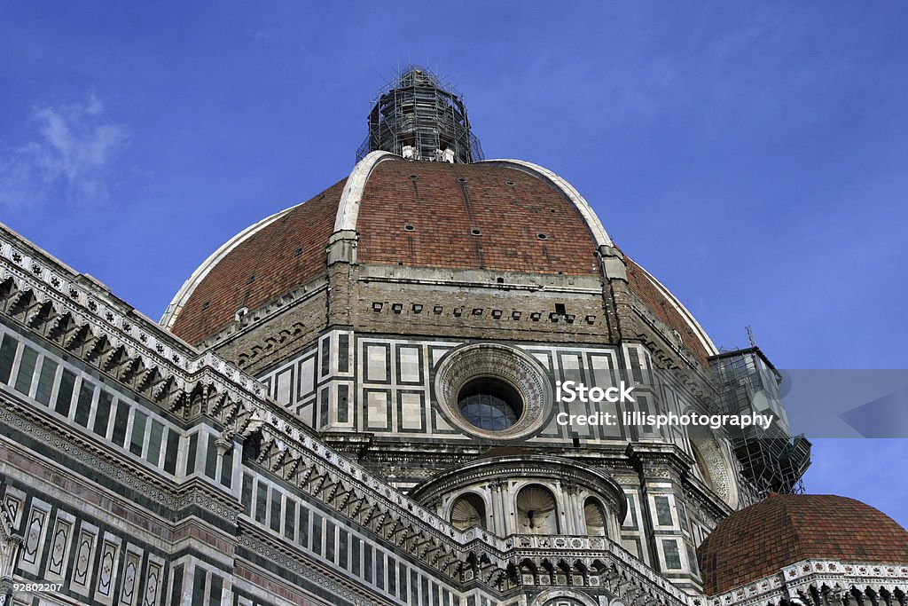 Cúpula da Catedral Il Duomo, Florença - Foto de stock de Andaime royalty-free