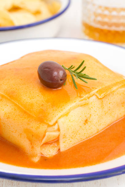 istock tradirional portuguese dish francesinha on dish 928023462