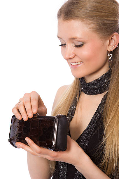 istock Smiling girl hold dolly-bag in hands 92802355