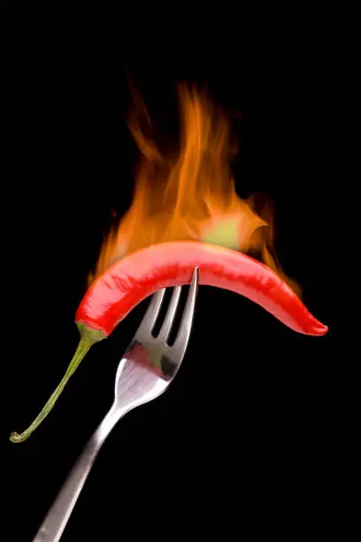 burning chilli - photomontage