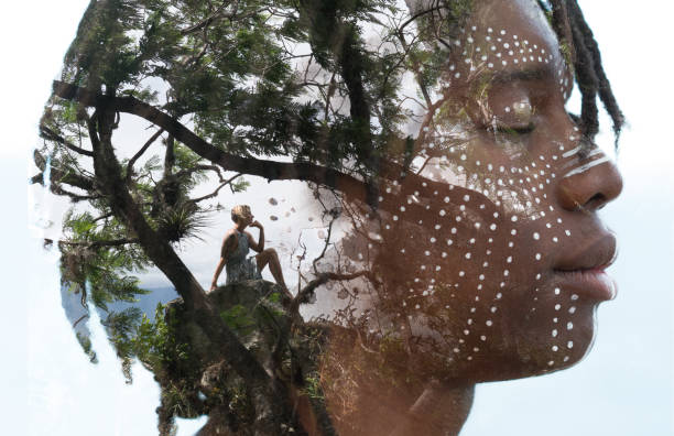 The interconnectedness of two people's stories symbolized through this unique artwork