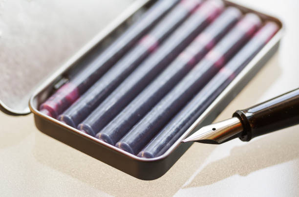 Macro shoot of a new box of fountain pen ink cartridges