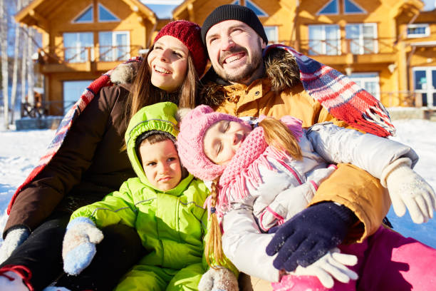 istock Family enjoying winter getaway 928047296