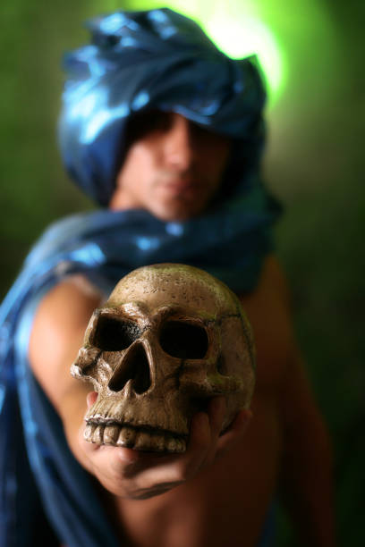 Skull Magic  shaman humor individuality men stock pictures, royalty-free photos & images