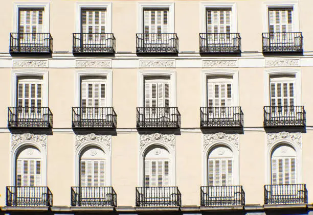 Photo of Facade with balconies in Madrid