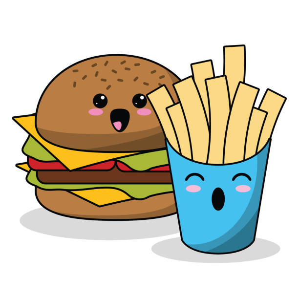 Ilustración de Imagen De Papas Fritas De Burger Kawaii y más Vectores Libres de Derechos de Afección médica - Afección médica, Alimento, Arte - iStock Ilustración de Imagen De Papas Fritas De Burger Kawaii y más Vectores Libres de Derechos de Afección médica - Afección médica, Alimento, Arte - iStock