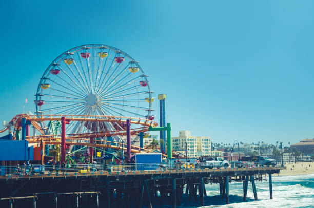 istock Santa Monica Pier in sunny day 928057980