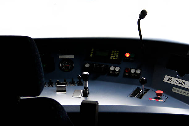 Train lokomotive from the inside.Isolated on white  Revving stock pictures, royalty-free photos & images