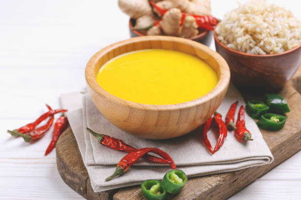 istock Vegetarian curry Gujarati Kadhi with chickpea and yogurt 928062798
