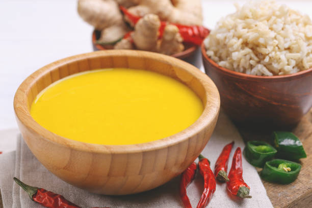 istock Vegetarian curry Gujarati Kadhi with chickpea and yogurt 928062850