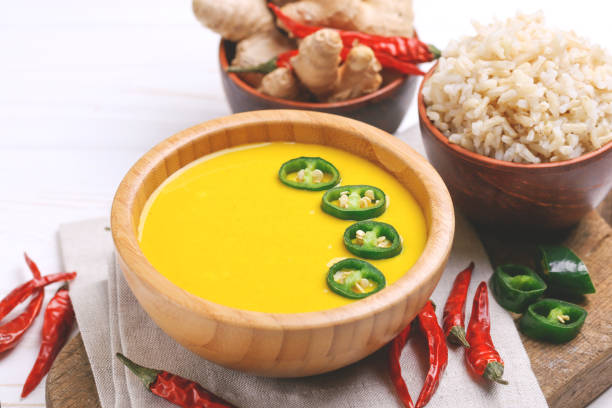 istock Vegetarian curry Gujarati Kadhi with chickpea and yogurt 928062924
