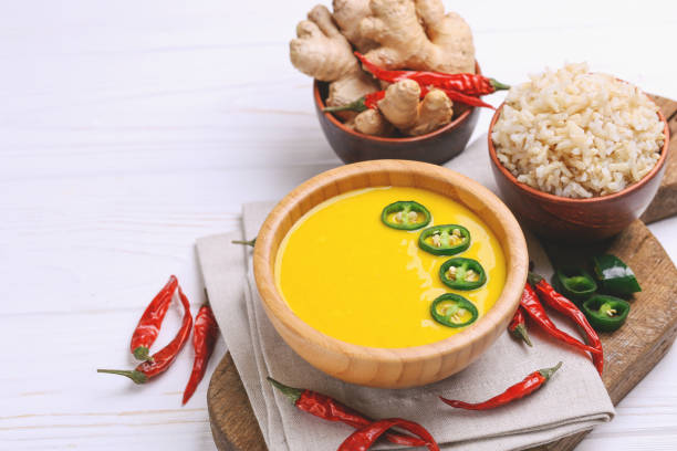istock Vegetarian curry Gujarati Kadhi with chickpea and yogurt 928062964