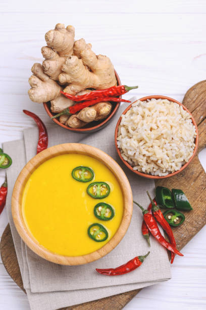 istock Vegetarian curry Gujarati Kadhi with chickpea and yogurt 928062994