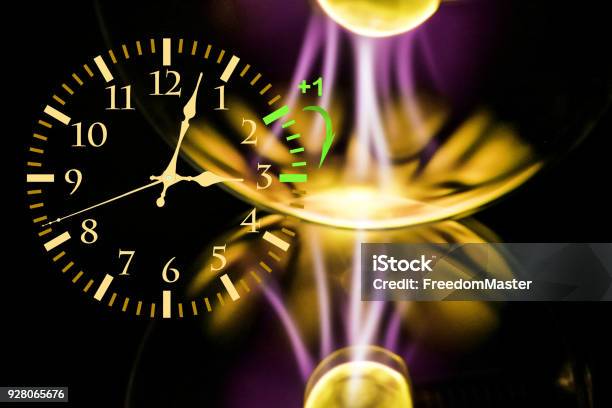 Daylight Saving Time Dst Wall Clock Going To Winter Time Turn Time Forward Stock Photo - Download Image Now