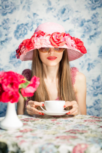 istock Woman in vintage cafe 928077550