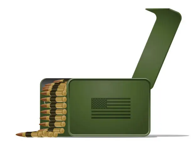 Vector illustration of Ammunition box