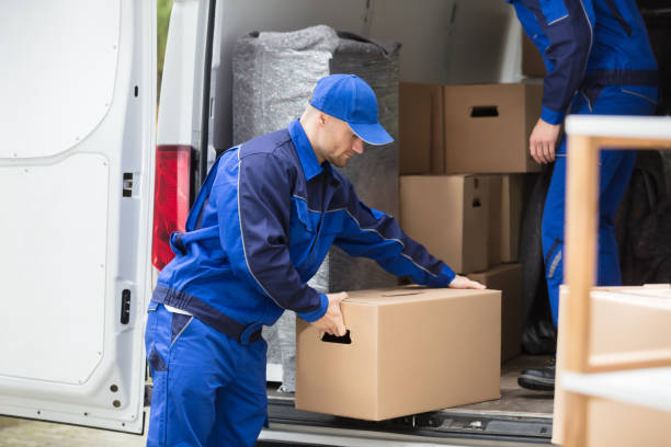 istock Side View Of A Man Carrying Cardboard Box 928084850