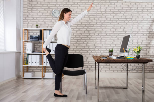 istock Female Manager Stretching Her Arms 928088352