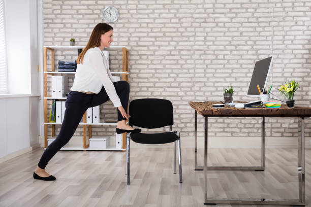 istock Female Manager Stretching Her Arms 928088364