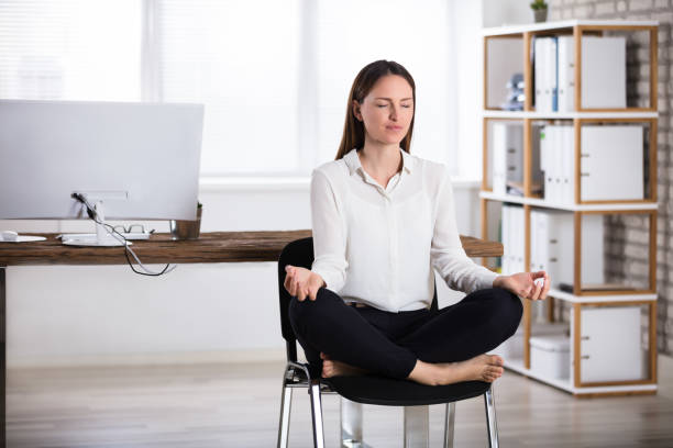 istock Businesswoman Doing Meditation 928088366