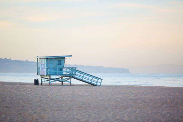 istock Lifeguard stand on the beach in california 928088696