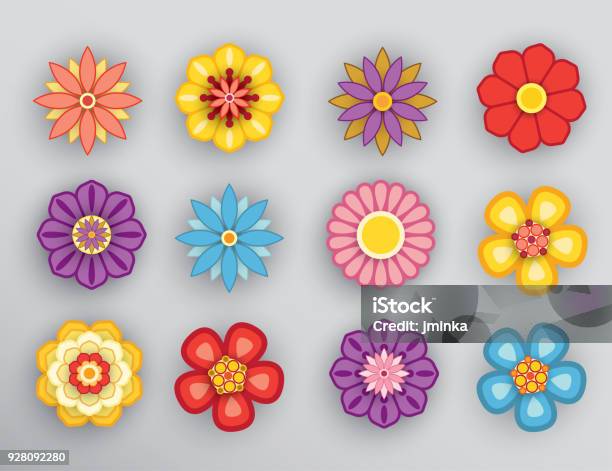 Flower With Shadow Stock Illustration - Download Image Now - Daisy, Flower, Icon Symbol