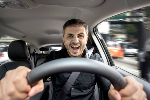 istock Young angry man driving his vehicle 928096348
