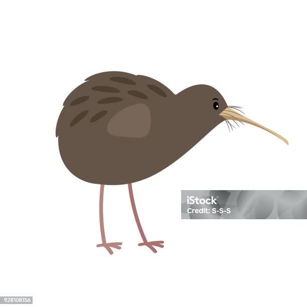 Kiwi Cute Cartoon Bird Icon - Arte vetorial de stock e mais imagens de Pássaro Kiwi - Pássaro Kiwi, Banda desenhada - Produto Artístico, Vetor