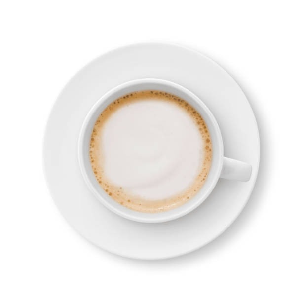 tazza da caffè cappuccino e piattino - gommapiuma foto e immagini stock