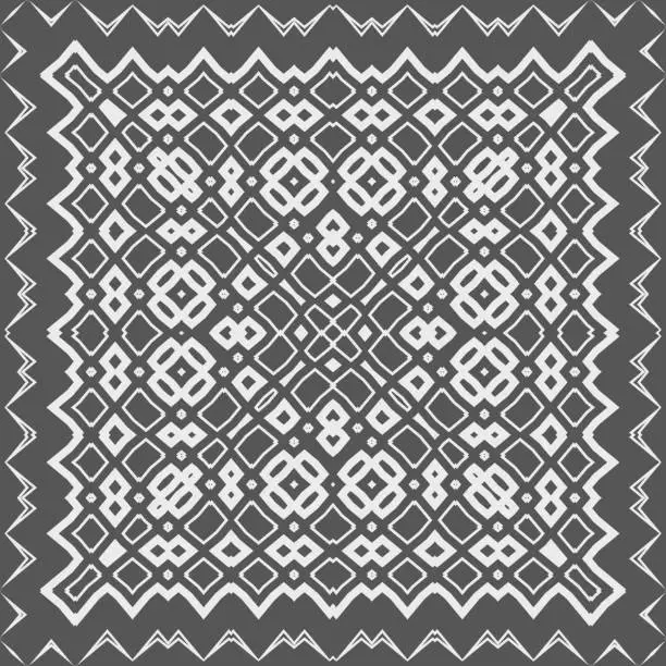 Vector illustration of Monochrome textured pattern background