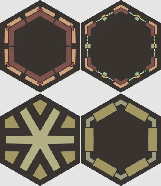 Vector illustration of Hexagon textured pattern