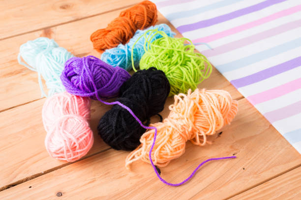 istock Colored balls of yarn. Rainbow colors. 928153006