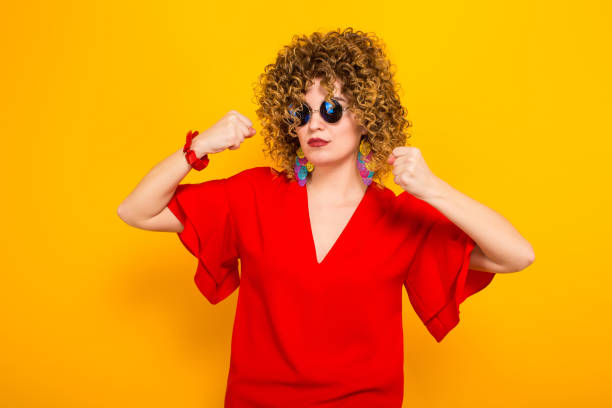istock Attractive woman with short curly hair 928153620