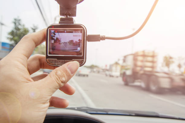 istock Press the button of front camera car recorder 928167000