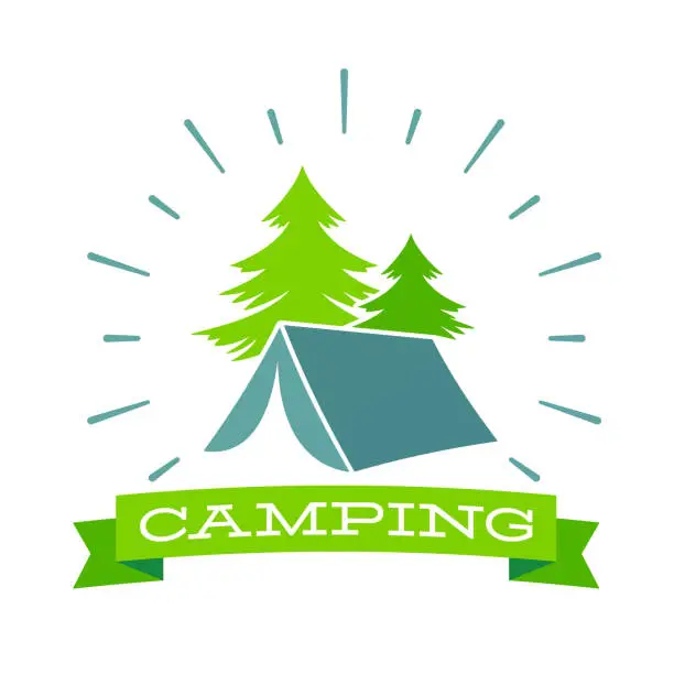 Vector illustration of Camping