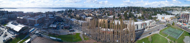 istock Kirkland Washington Downtown Aerial Panoramic View Looking Toward Lake Washington 928181594
