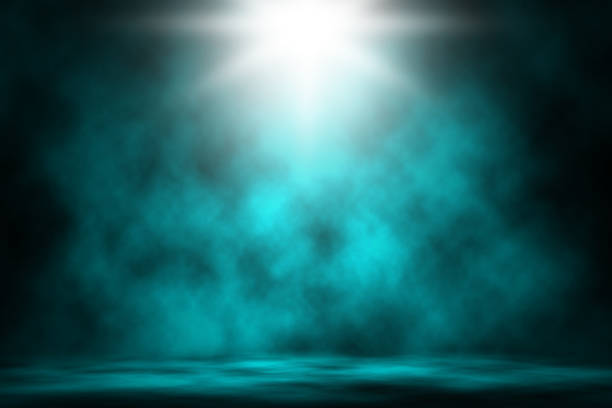 istock Blue spotlight smoke stage nightclub entertainment background. 928183908