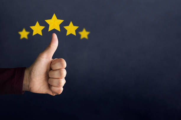 istock Customer Experience Concept. Happy Client show Thumb Up in meaning 
