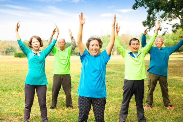 istock happy Senior Group Friends Exercise and   having fun 928188818